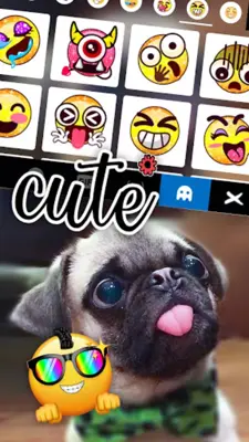 Cute Tongue Pug android App screenshot 2